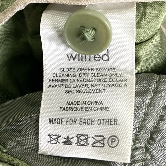 Aritzia Wilfred Green Linen Blend High Rise Ankle Cropped Cargo Pants- Size 6 - Picture 16 of 16